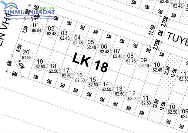 Liền kề LK18 Dự án Phú Lương